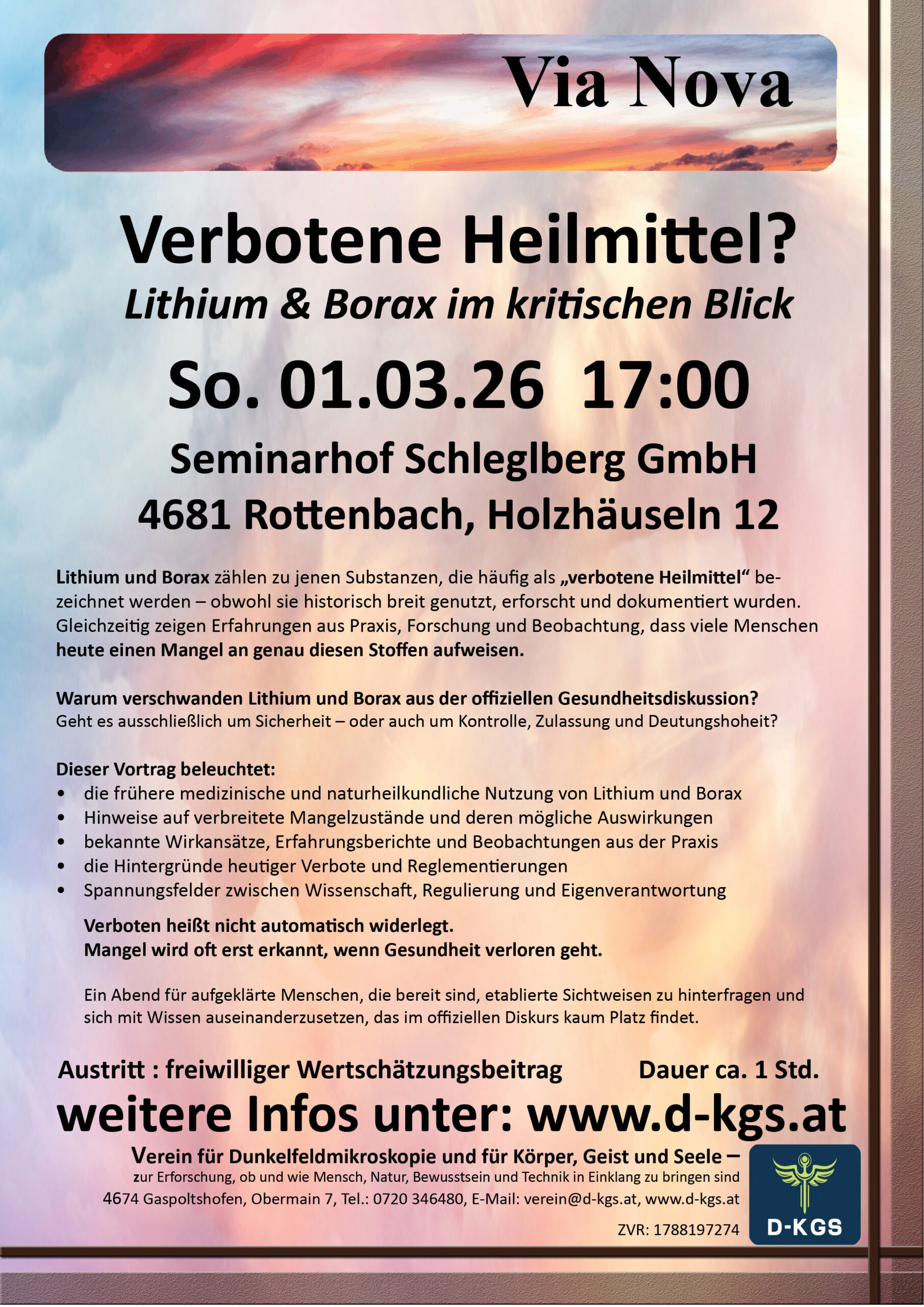 Vortrag: Verbotene Heilmittel? ithium & Borax im kritischen Blick
