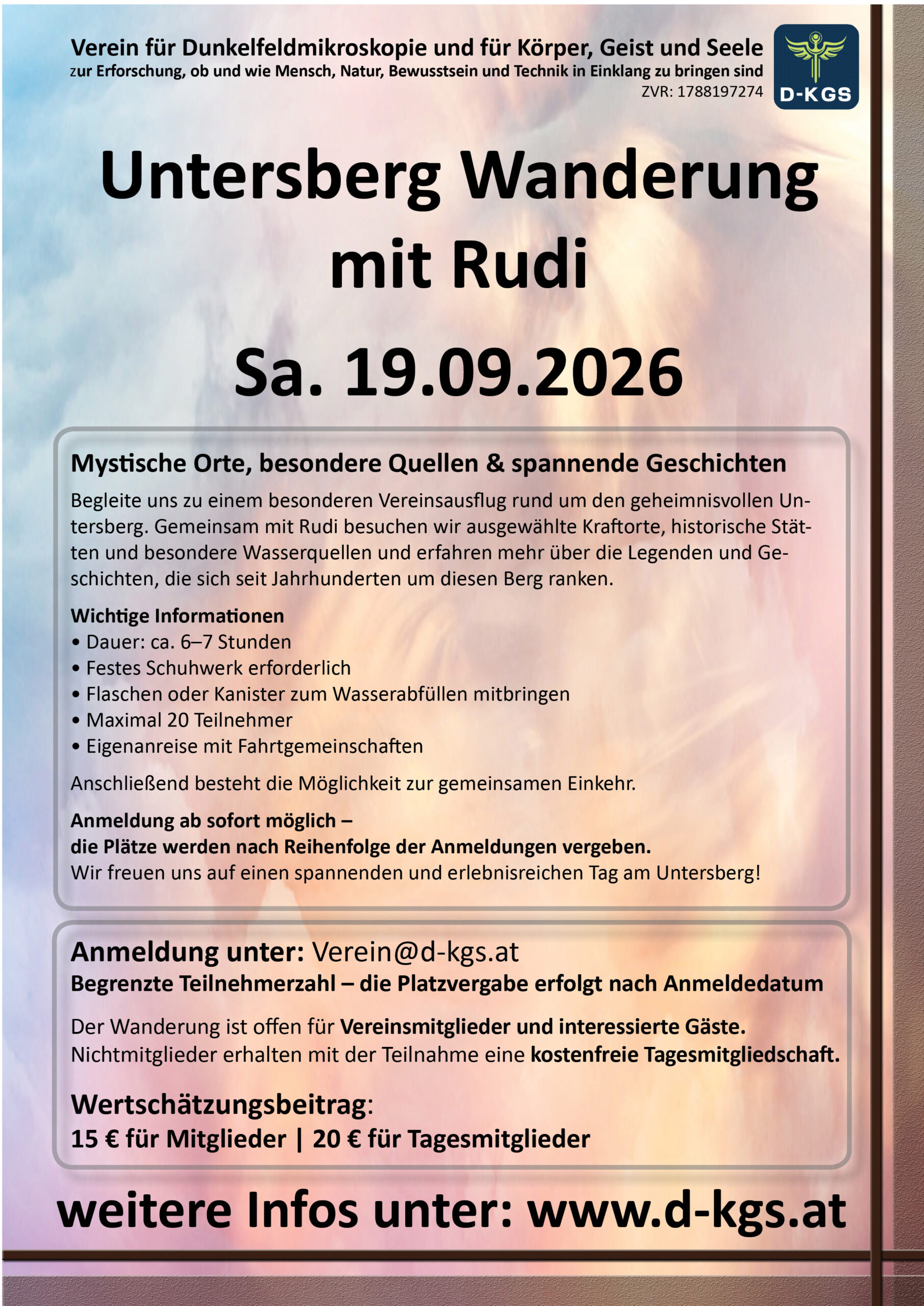 D-KGS Vereins Wanderung Untersberg19.09.2026