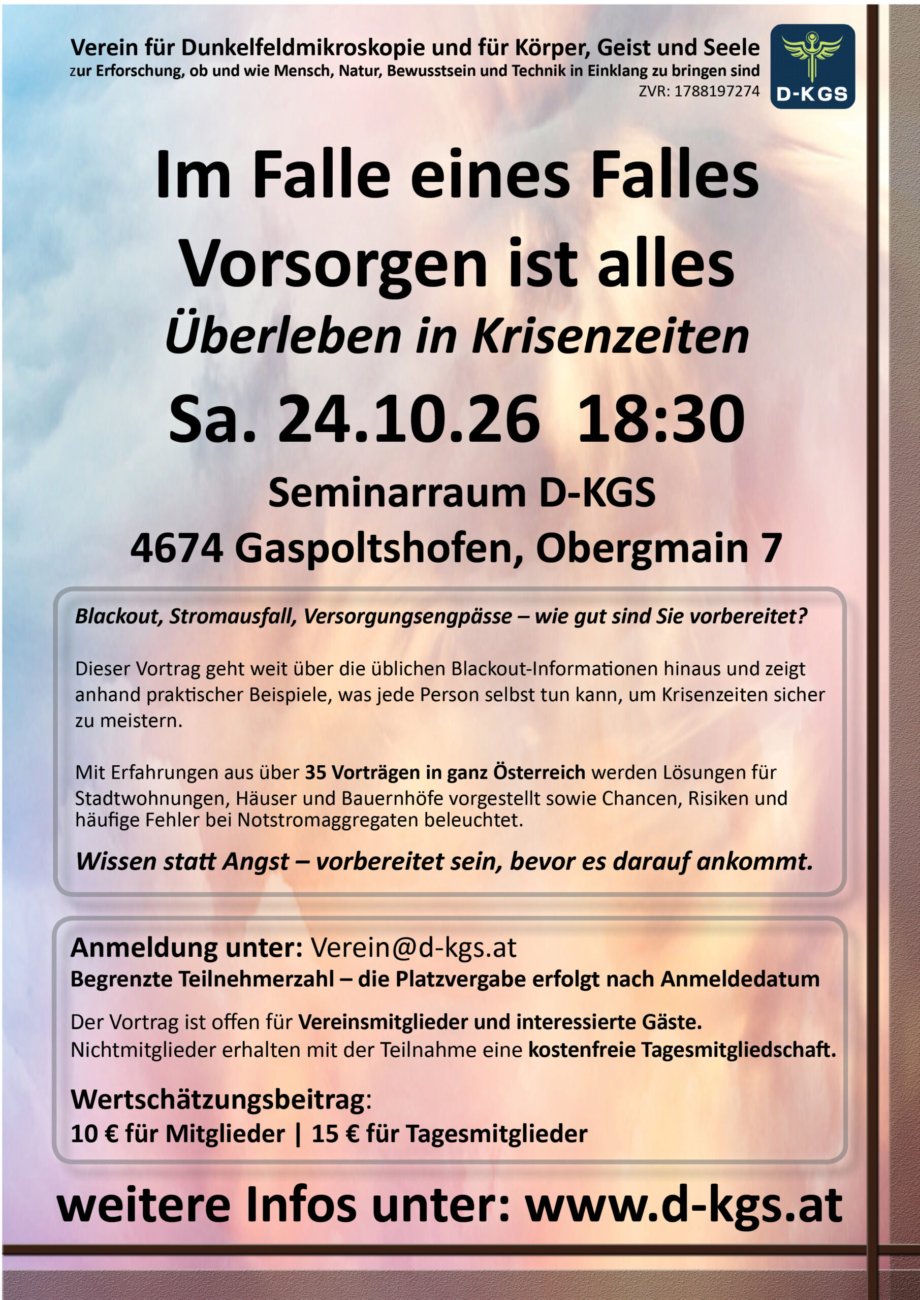 Vortrag Im Falle des Falles 24.10.2026